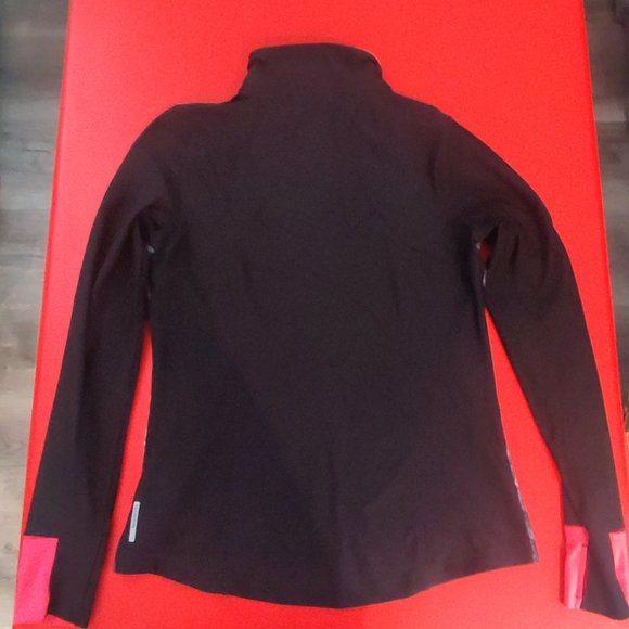 Mondetta black pink zip up  jacket with thumb holes and pockets - Picture 4 of 9